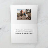 Minimal einfaches Weihnachts-Script-Foto Feiertagskarte (Innenseite)