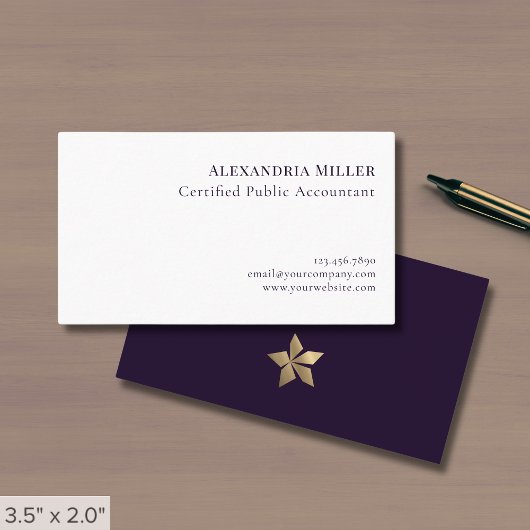 Minimal-Elegance-Gold-Logo Visitenkarte