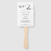 Minimal Elegance Wedding Program Fan Fächer (Vorderseite)
