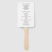 Minimal Elegance Wedding Program Fan Fächer (Rückseite)