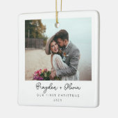 Minimal Elegant 1. Weihnachtsfeiertag Weihnachten Keramikornament (Links)