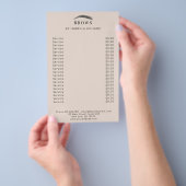 Minimal elegant Augenbrauen Flyer (Handgriff)