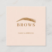 Minimal elegant Augenbrauen Visitenkarte (Vorderseite)