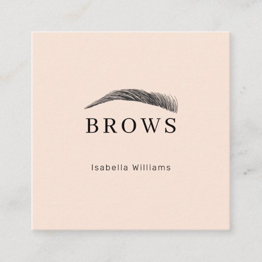 Minimal elegant Augenbrauen Visitenkarte (Vorderseite)