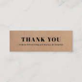 Minimal elegant bedruckte Pappe Weiß Vielen Dank Mini Visitenkarte (Vorderseite)