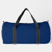 Minimal & elegant Blau & Weiß Individuelle Name Duffle Bag (Rückseite)