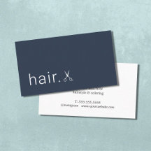 Minimal Elegant Blaue Schere Friseurstylistin