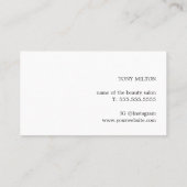 Minimal Elegant Blue Stripes Friseur Visitenkarte (Rückseite)