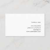 Minimal Elegant Blue Stripes Interieur Bus Visitenkarte (Rückseite)