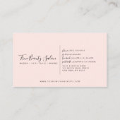 Minimal Elegant Blush Pink White Border Script Terminkarte (Rückseite)