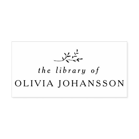 Minimal elegant botanisch aus der Bibliothek des B Permastempel (Design)