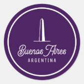 Minimal, Elegant Buenos Aires, Argentina Sticker (Vorderseite)