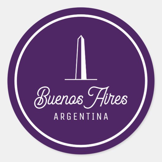 Minimal, Elegant Buenos Aires, Argentina Sticker (Vorderseite)