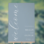 Minimal Elegant Calligrafy Script Wedding Willkomm Acrylschild (Neutral)