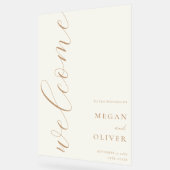Minimal Elegant Calligrafy Script Wedding Willkomm Acrylschild (Winkel)