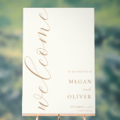 Minimal Elegant Calligrafy Script Wedding Willkomm Acrylschild (Neutral)