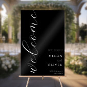 Minimal Elegant Calligrafy Script Wedding Willkomm Acrylschild