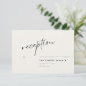 Minimal Elegant Calligraphy Typo Wedding Begleitkarte (Stehend Vorderseite)