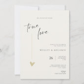 Minimal Elegant Calligraphy Typo Wedding Einladung (Vorderseite)