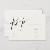 Minimal Elegant Calligraphy Typo Wedding RSVP Karte (Vorderseite)