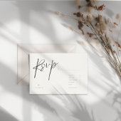 Minimal Elegant Calligraphy Typo Wedding RSVP Karte