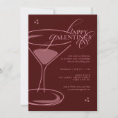 Minimal Elegant Chic Typography 2026 Galentine's Einladung (Vorderseite)