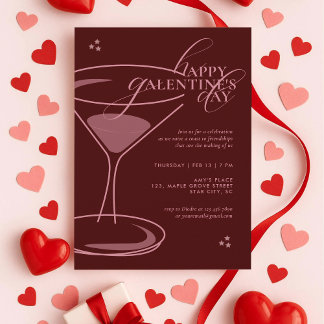 Minimal Elegant Chic Typography 2026 Galentine's Einladung