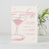 Minimal Elegant Chic Typography Galentines Day Einladung (Stehend Vorderseite)