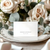 Minimal Elegant Custom Wedding Place Card Tischnummer