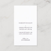 Minimal Elegant Dark Lila Imitate Gold Haar Stylis Visitenkarte (Rückseite)