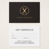 Minimal Elegant Dunkle Imitate Gold Circle Scissor (Vorne & Hinten)