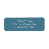 Minimal Elegant Dusty Blue Green Rücksendeadresse (Vorne)