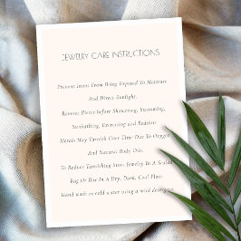 Minimal Elegant Einfach Weiße Schmuckpflege Visitenkarte