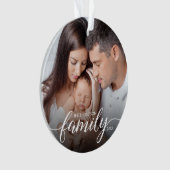 Minimal Elegant Einfache Liebe Weihnachten Foto Ornament (Vorderseite)