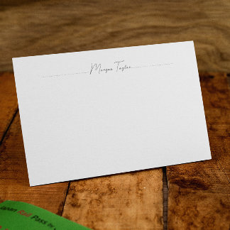 Minimal Elegant Einfache Personalisierte Mitteilun Mitteilungskarte