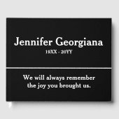 Minimal & elegant Erinnerungen Gästebuch (Vorderseite)