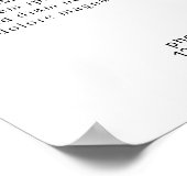 Minimal Elegant Eyebrow Salon Pricelist Poster (Ecke)