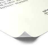 Minimal Elegant Eyebrow Salon Pricelist Poster (Ecke)