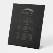 Minimal Elegant Eyebrow Salon Pricelist Sockelschild (Vorderseite)
