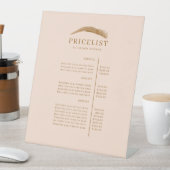 Minimal Elegant Eyebrow Salon Pricelist Sockelschild (In Situ)