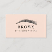 Minimal Elegant Eyebrow Salon QR-Code Visitenkarte (Vorderseite)