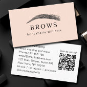 Minimal Elegant Eyebrow Salon QR-Code Visitenkarte