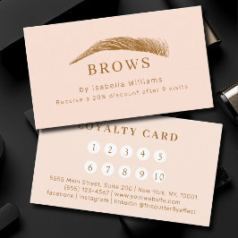 Minimal Elegant Eyebrow Salon Salon Loyalty Visitenkarte