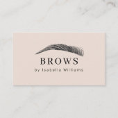Minimal Elegant Eyebrow Salon Visitenkarte (Vorderseite)