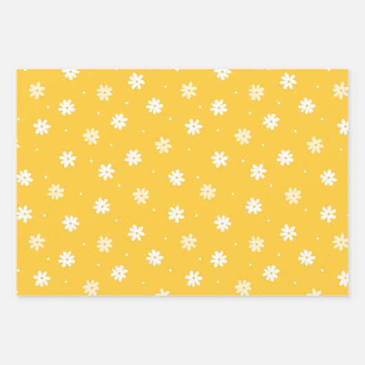 Minimal Elegant Gelbe Frühlingsfest Ostern Geschenkpapier Set (Vorderseite)