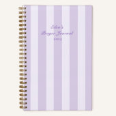 Minimal elegant gestreiftes Gebetsblatt Notizblock (Vorderseite)