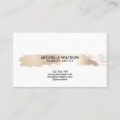 Minimal Elegant Goldrausch Schlaganfall Visitenkarte (Rückseite)