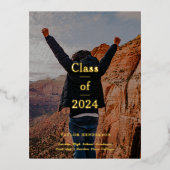 Minimal Elegant Grad Ankündigung (Vorderseite)