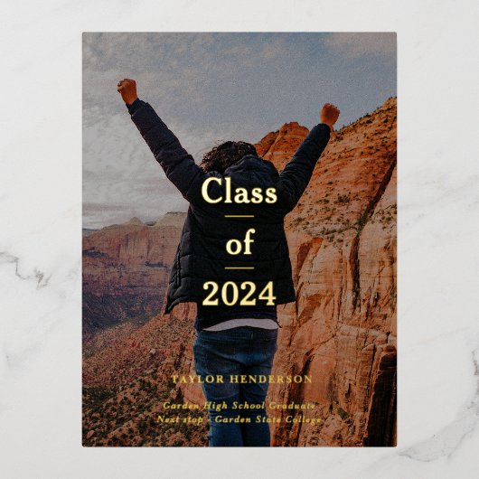 Minimal Elegant Grad Ankündigung (Vorderseite)