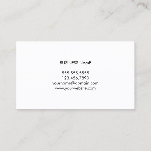 Minimal Elegant Gray Black Consultant Visitenkarte (Rückseite)